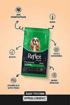 Reflex Mini&Small Tavuklu Yetişkin Köpek Maması 3kg - 1
