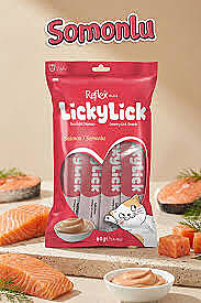 Reflex Plus Lickylick Somonlu Kedi Sıvı Ödül 4*15gr - 1