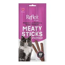 Reflex - Reflex Plus Tavuklu ve Kızılcıklı Kısır Kedi Ödül 3*5 gr