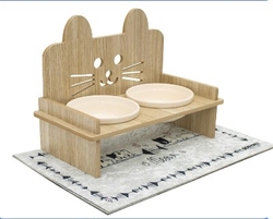 Goby - Goby İkili Seramik Mama Kabı Paspaslı Set