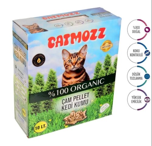 Catmozz Çam Palet Kedi Kumu 10lt