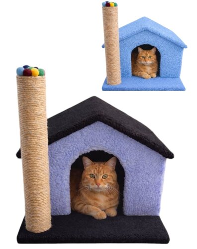 Shippo Tek Katlı Kedi Tırmalama Ev