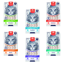 wanpy - Wanpy Böbrek Destekli Tavuk&Sebze Kedi Krem Ödül 5*14gr