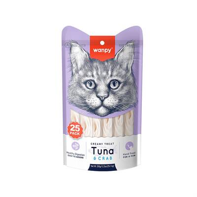 Wanpy Ton Balıklı&Yengeçli Kedi Krem Ödül 5*14gr