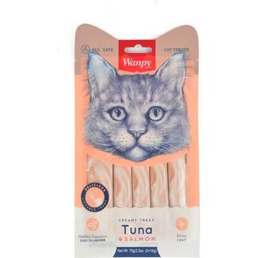 Wanpy Ton&Somon Taraklı Kedi Krem Ödül 5*14gr